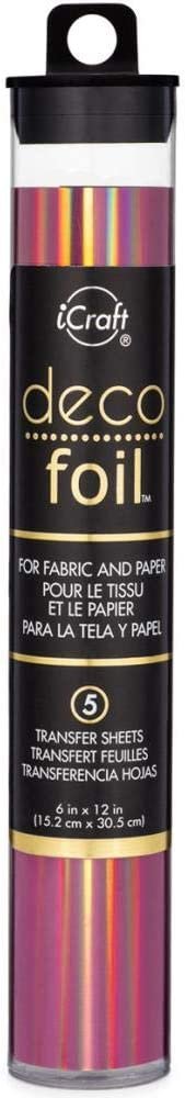 Deco Foil Transfer Sheets - Fairy Tales: Enchanted Rose, Glass Slipper, Prince Periwinkle, Peach Princess, Lily Pad with Stickers