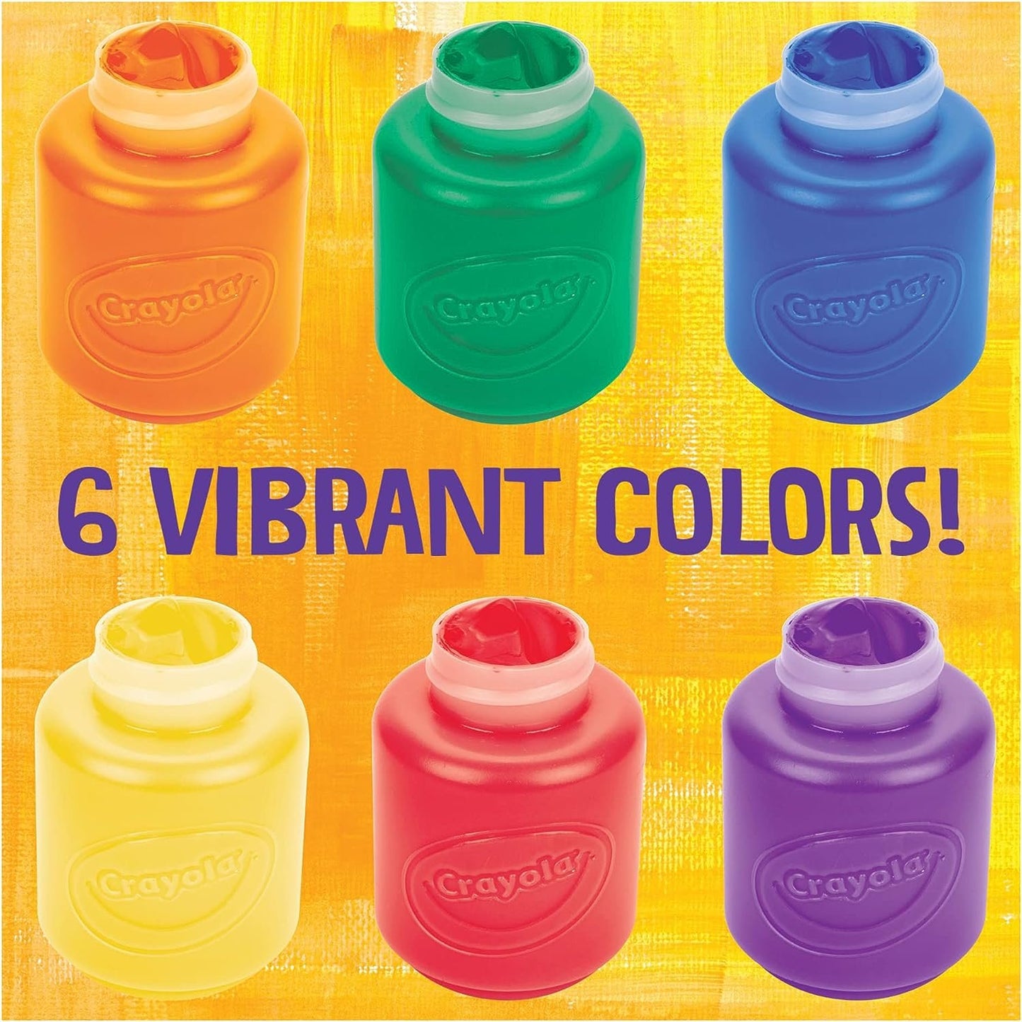 Crayola Washable Kids Paint, Classic Colors, 6 Count, Painting Supplies, Gift