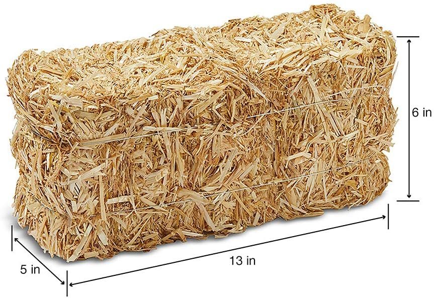FloraCraft Decorative Straw Bale 5 Inch x 6 Inch x 13 Inch Natural