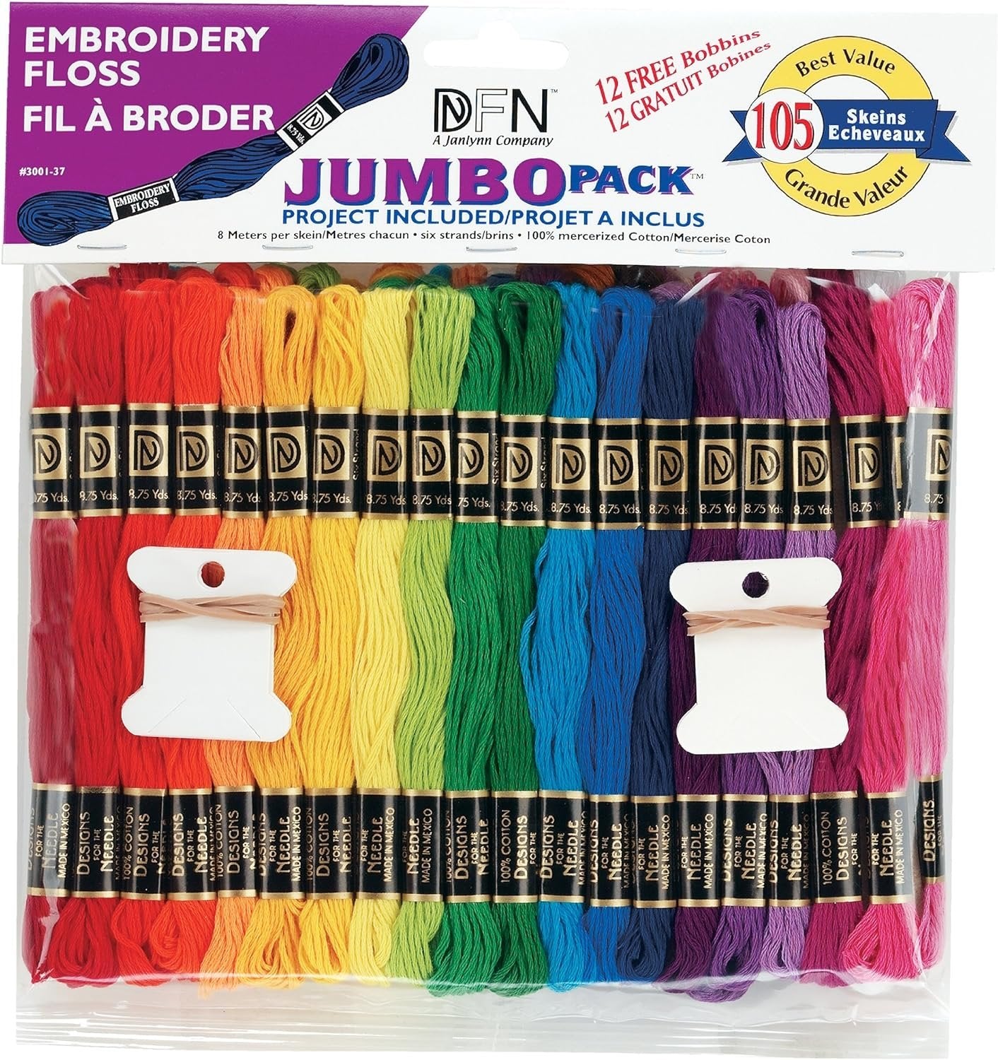 Janlynn Jumbo Pack 105 Skein Embroidery Floss