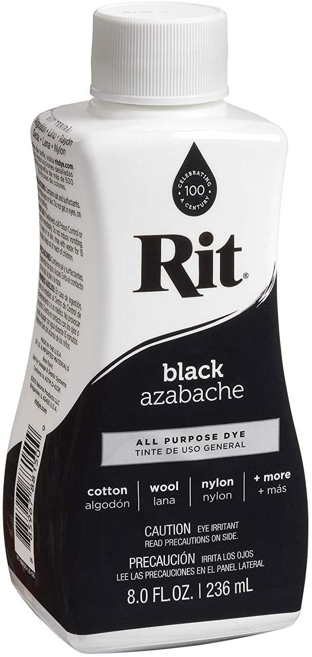 Rit All-Purpose Liquid Dye, 8 Ounce, Black (Fоur Paсk)