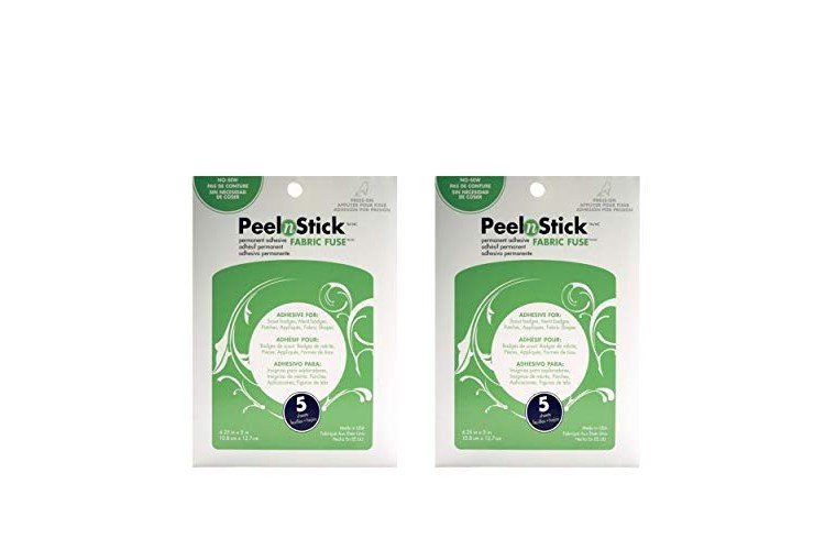 iCraft PeelnStick Fabric Fuse Sheets, 4.25 Inches x 5 Inches, 4-1/4"X5 5/Pkg (2)