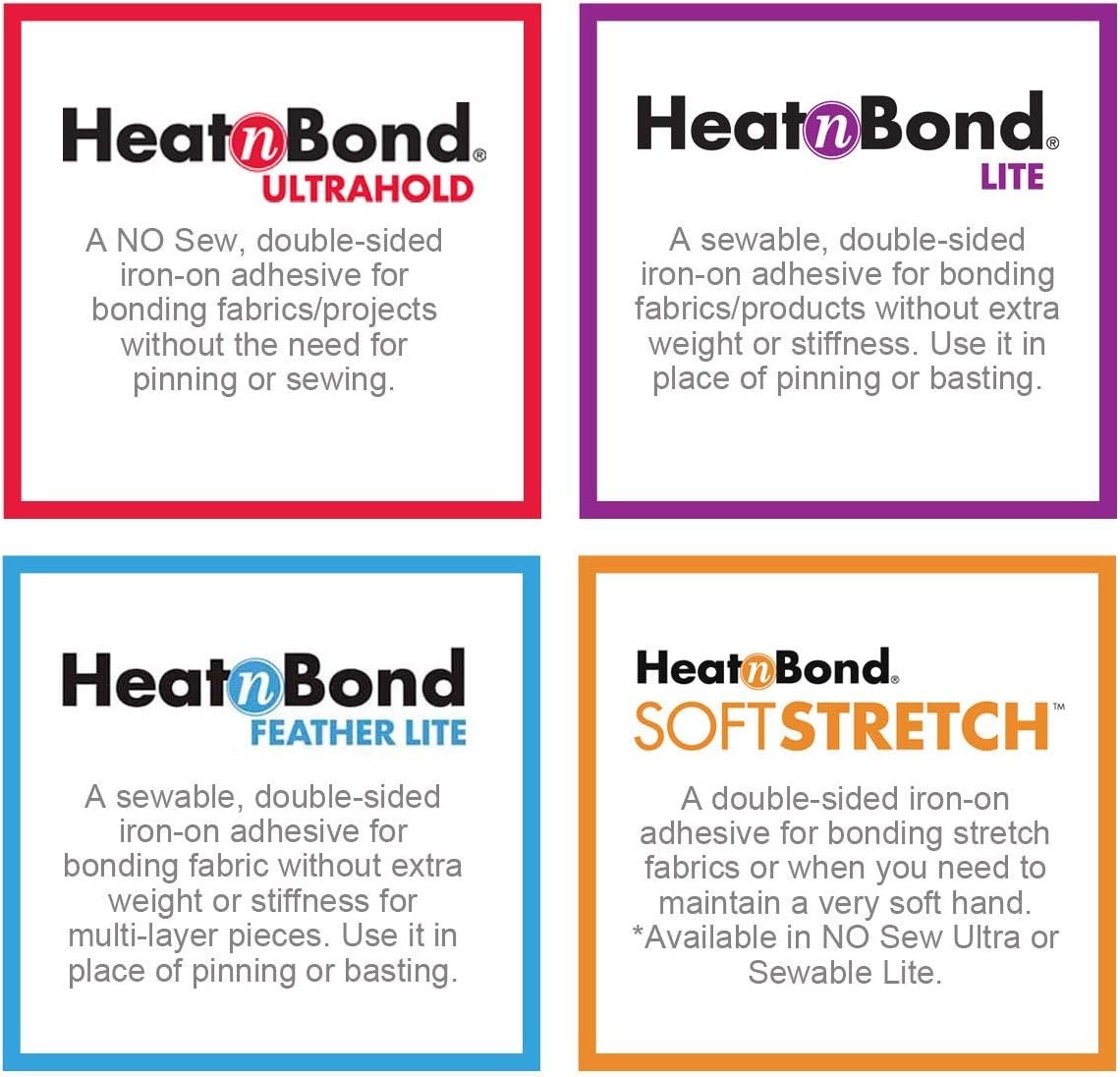 HeatnBond SoftStretch Lite Iron-On Adhesive Adhesive, 17 Inches x 2 Yards