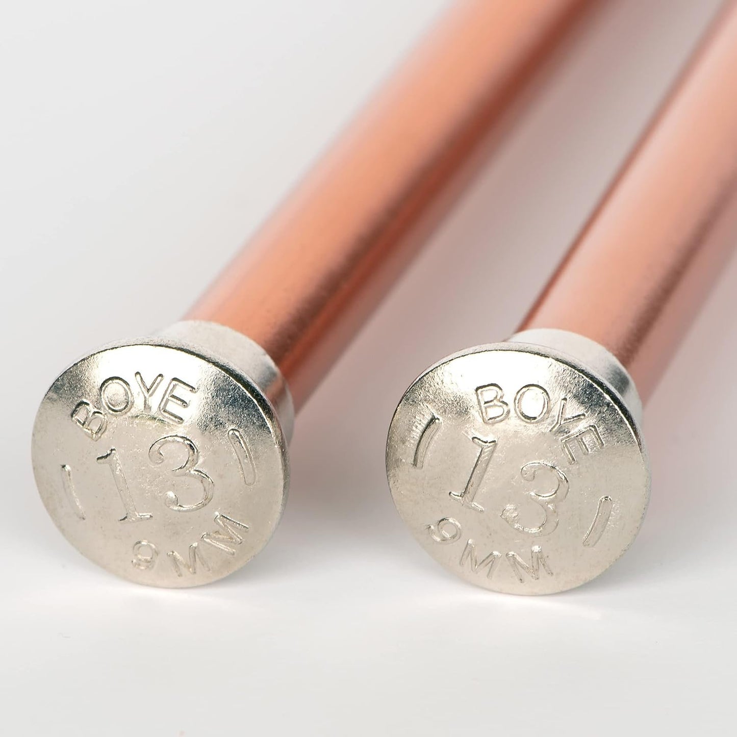 Boye 3216327013M Aluminum Straight Knitting Needles Set, US Size 13, 10" L, 2pcs, Orange