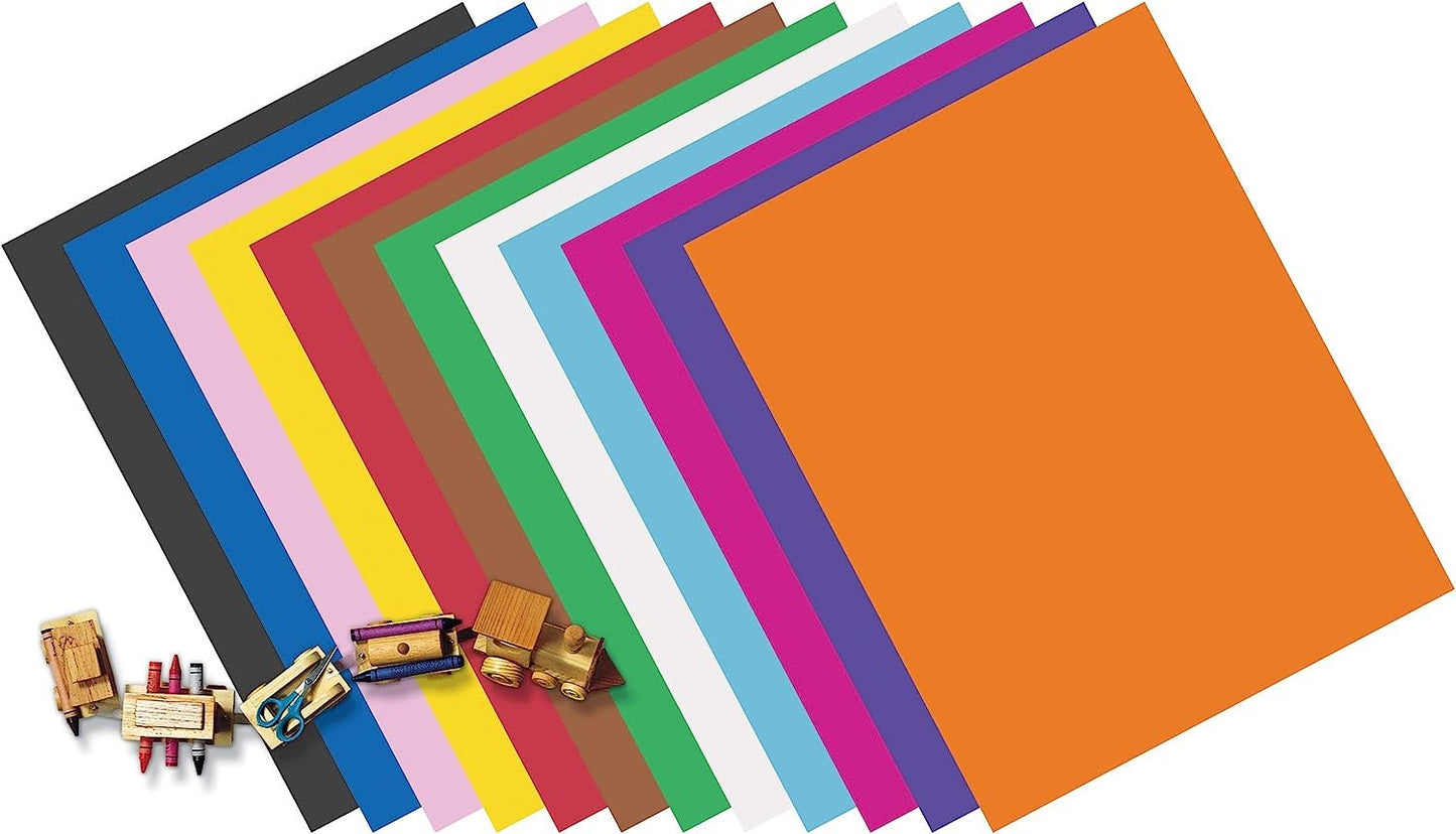 Pacon 4-Ply Railroad Board, White, 22" x 28", 25 Sheets