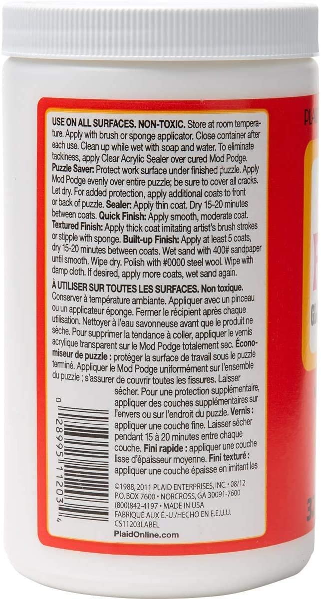 Mod Podge CS11203 Waterbase Sealer, Glue & Decoupage Finish, 32 oz, Gloss, Pack of 3