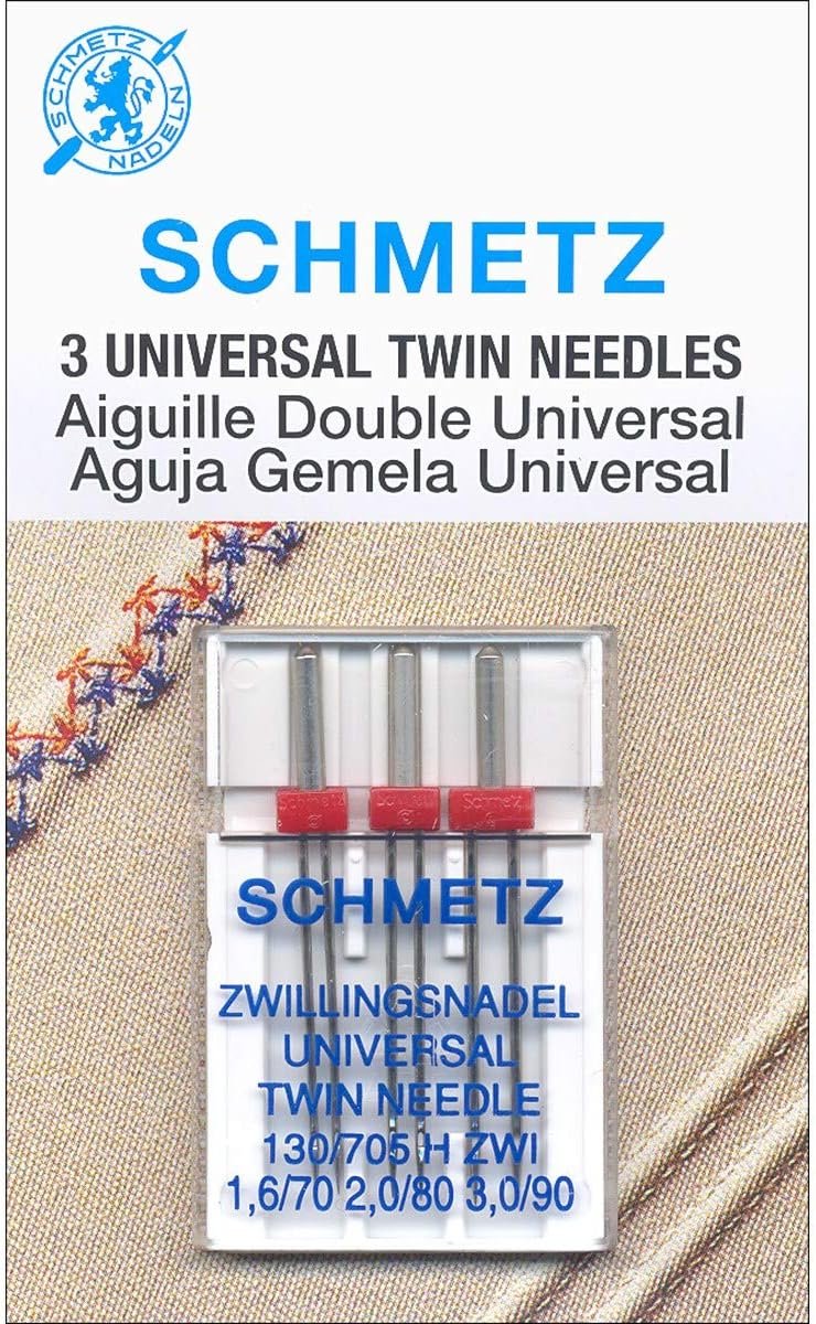 SCHMETZ Twin (130/705 H ZWI BR) Sewing Machine Needles - Carded - Assortment