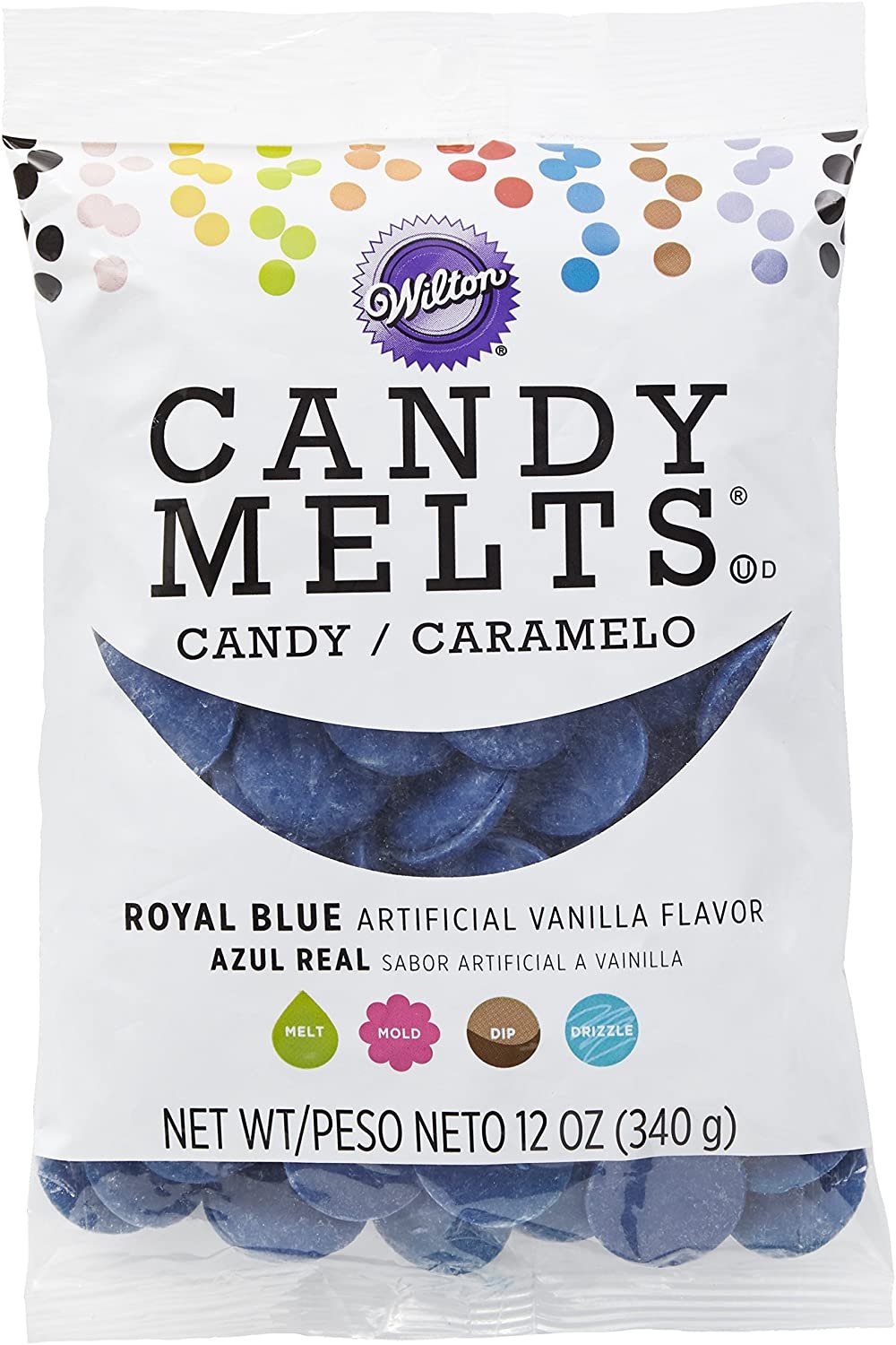Wilton Candy Melts Flavored 12 Oz, Royal Blue, Vanilla