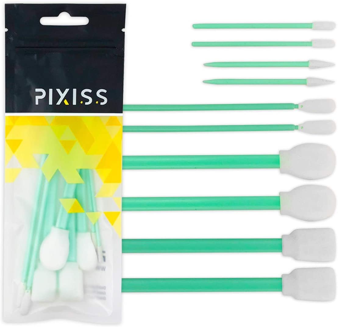 10 Pixiss Detail Alcohol Ink Blending Tools (5 Different Sizes), Foam Tips for Blending Inks, Chalks, Markers, Pencil, Charcoal on Yupo Paper and Other Mediums