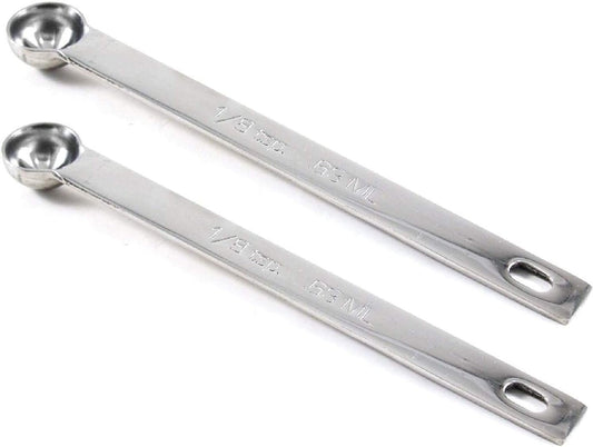 RSVP Measuring Spoons Teaspoon 1/8 Stainless Steel Single Spoon 5" L (2-Pack)