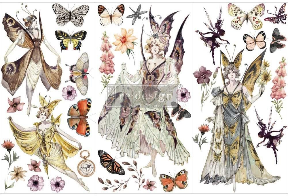 Prima Marketing Re-Design Decor Transfers 6"X12" 3/Sheets-Forest Fairies -RE657178