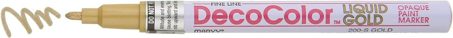 UCHIDA 200-C-GLD Marvy Deco Color Fine Point Paint Marker, Gold