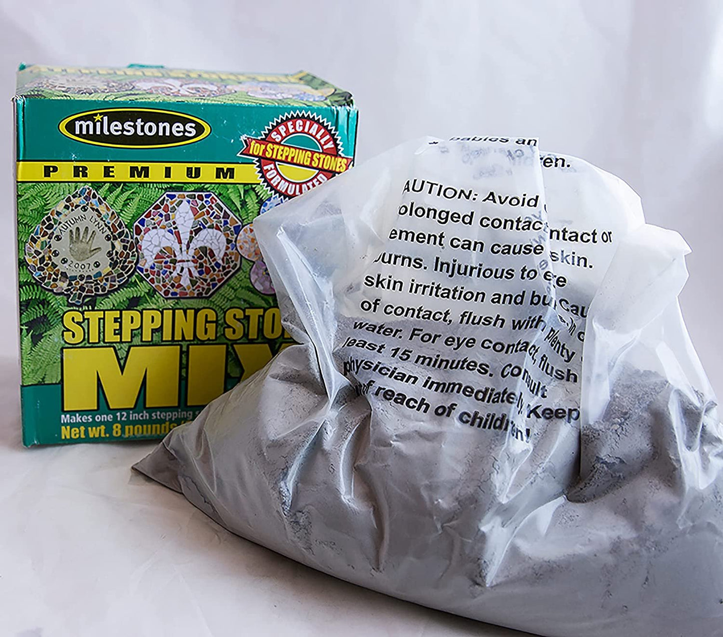 Milestones Premium Stepping Stone Cement Mix 8 Pound Box for Stepping Stone Kits - 903-16102