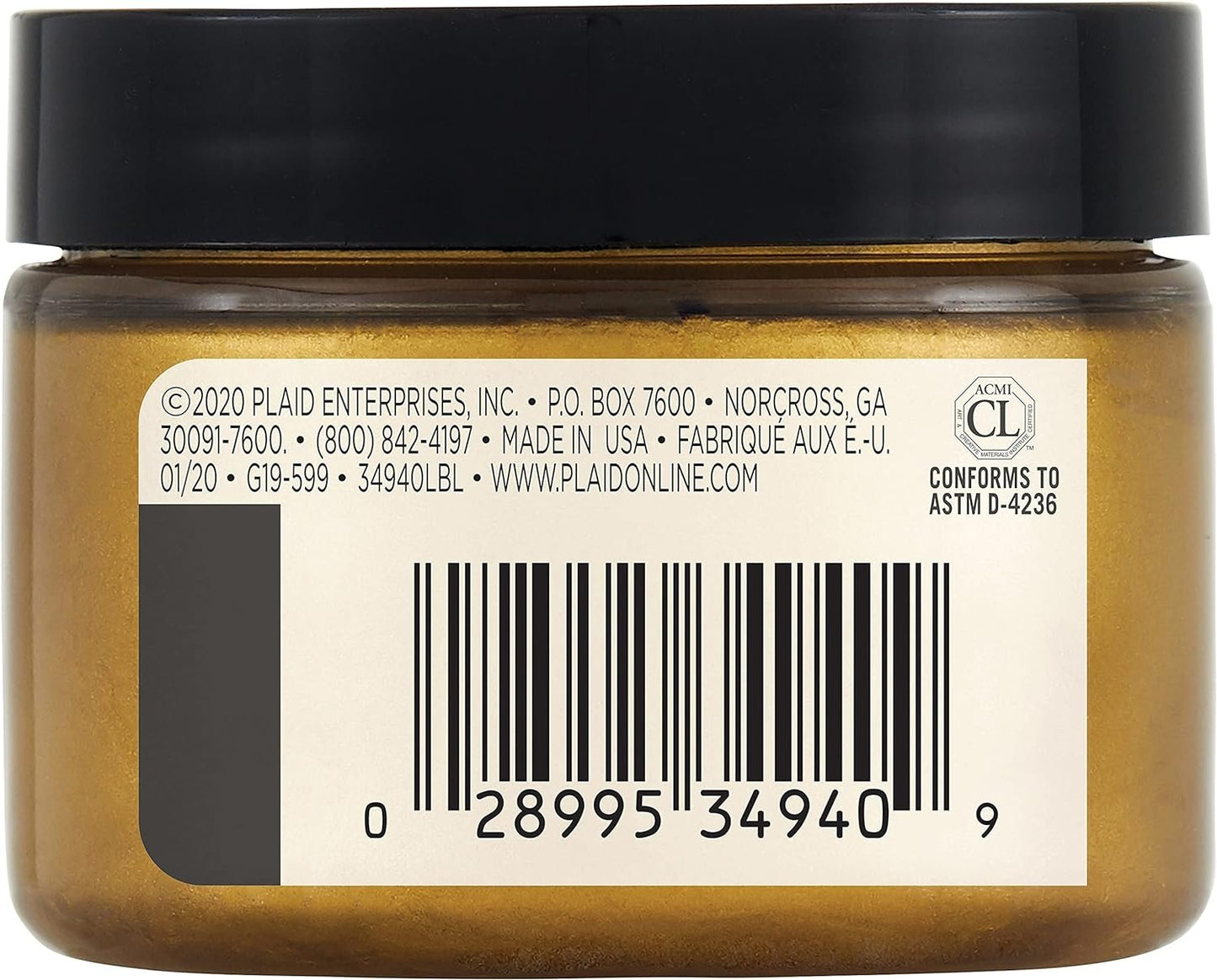 FolkArt 34940 Design Crème Paint, Gold, 3 oz, 3 Fl Oz (Pack of 1)