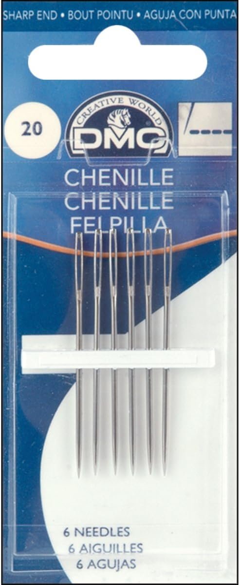 DMC 1768-22 Chenille Hand Needles, 6/pkg, Size 22