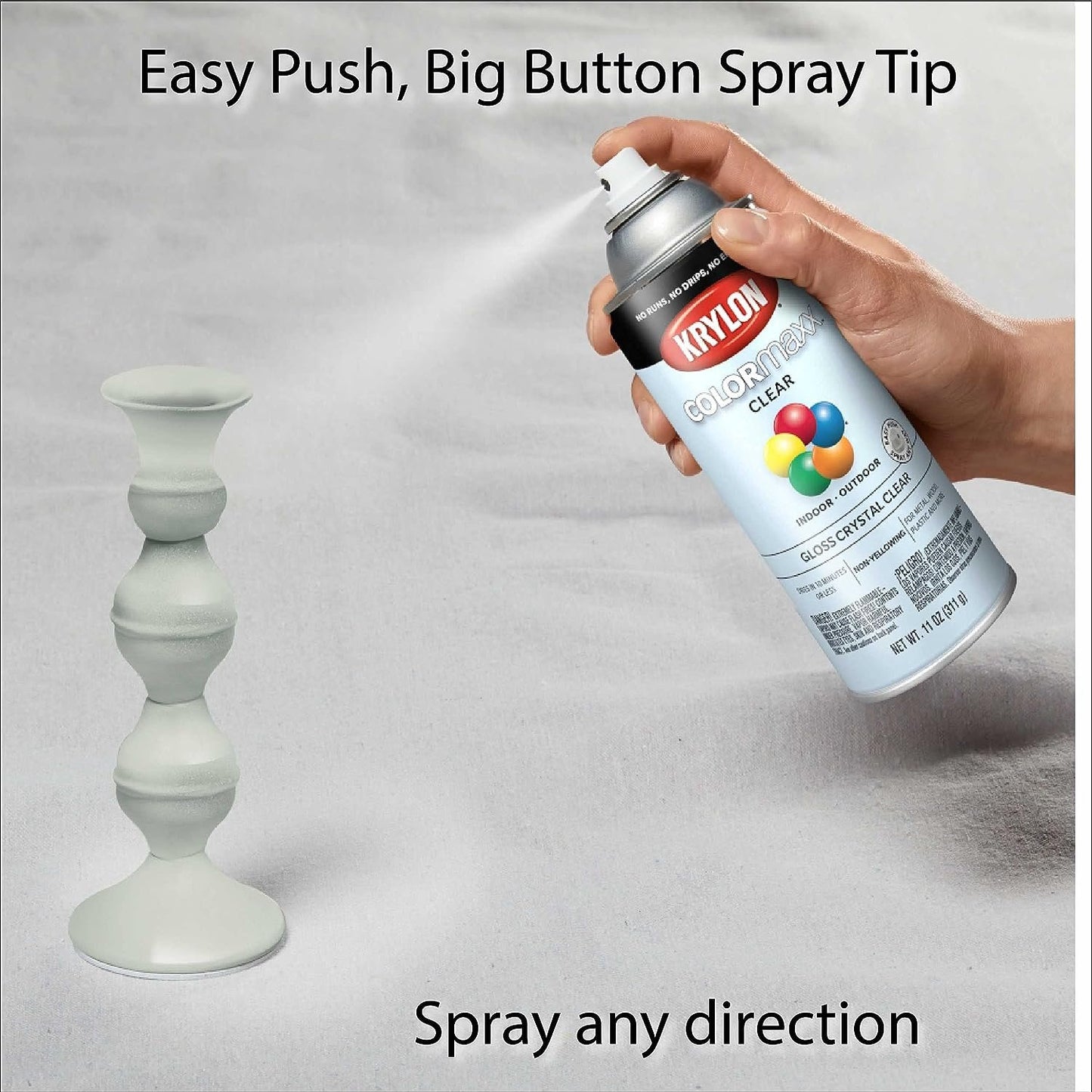 Krylon K05546007 COLORmaxx Spray Paint and Primer for Indoor/Outdoor Use