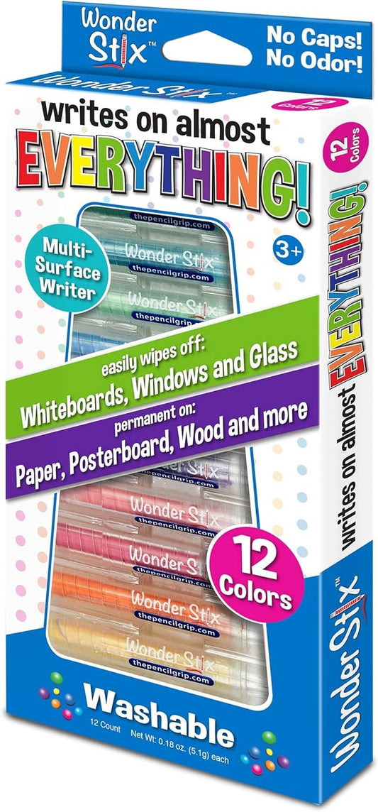 Wonder Stix Pastel Colors Dustless Chalk Crayon 12 pack