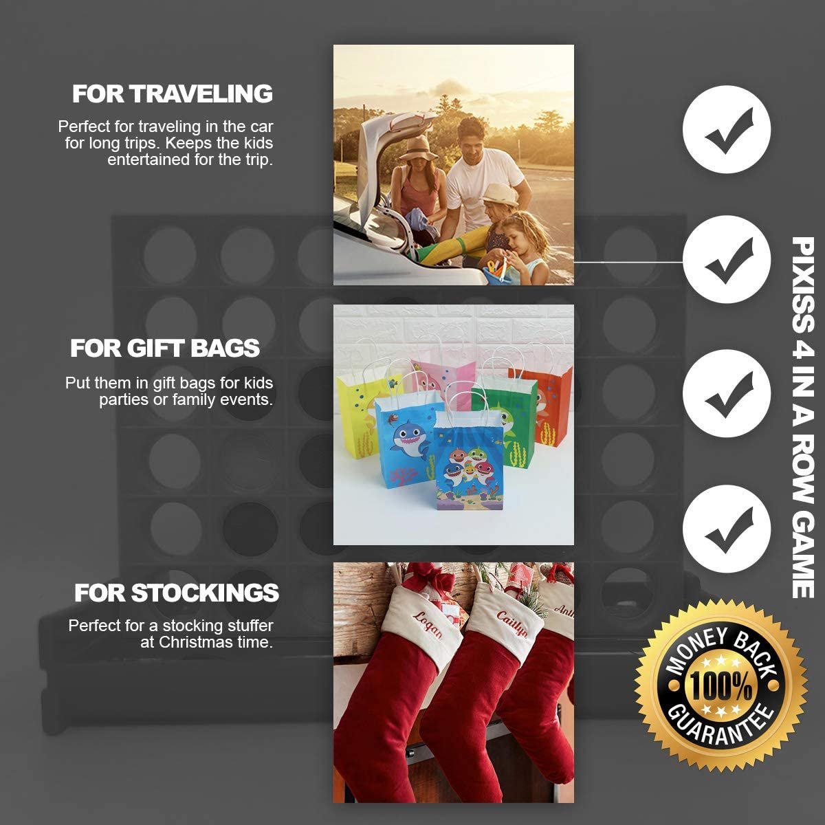 Pixiss Travel Size Miniature 4 in a Row Connect Board Game (12 Pack), Worlds Small 4 Row Connect Game for Gift Bags, Party Favors, Stocking Stuffers