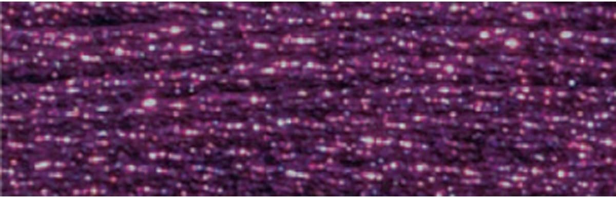 DMC 317W-E718 Light Effects Polyster Embroidery Floss, 8.7-Yard, Pink Garnet