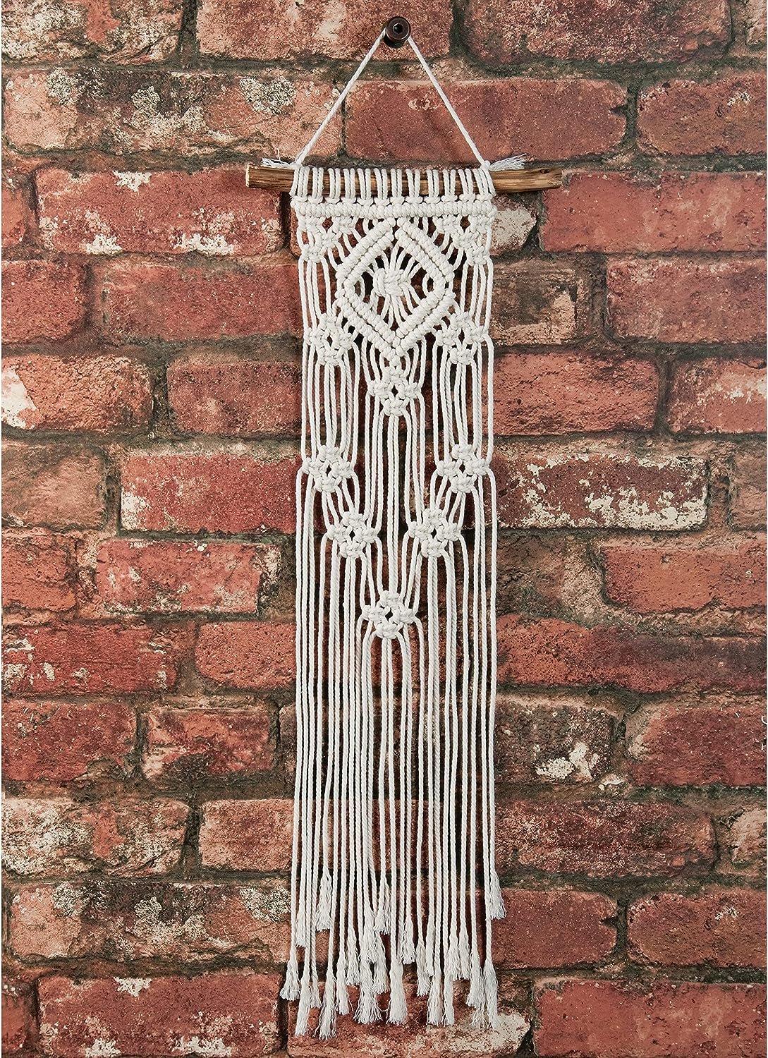 Solid Oak Small Format Macrame Kit-Lacy Squares