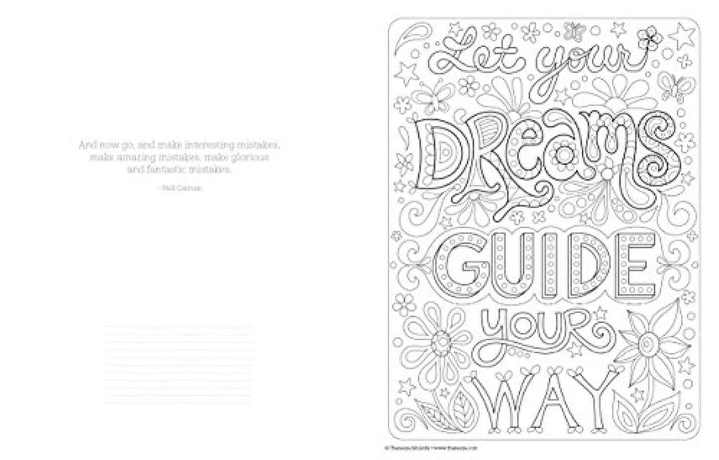 Good Vibes Coloring Book (Coloring is Fun) (Design Originals): 30 Beginner-Friendly & Relaxing Creative Art Activities; Positive Messages & Inspirational Quotes; Perforated Paper Resists Bleed Through