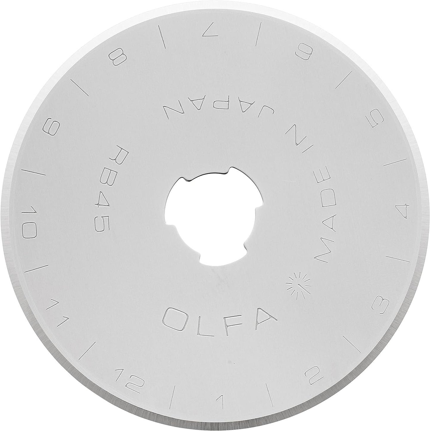 OLFA 1079062 RB45-2 45mm Straight Edge Rotary Blade, 2-Pack