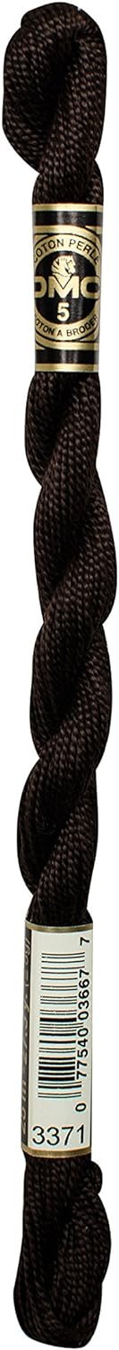 DMC 115 3-3371 Pearl Cotton Thread, Black/Brown