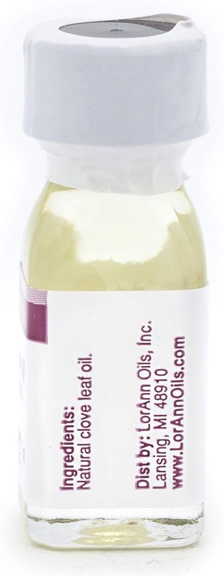 LorAnn Clove Leaf Oil SS Natural Flavor, 1 dram bottle (.0125 fl oz - 3.7ml - 1 teaspoon)