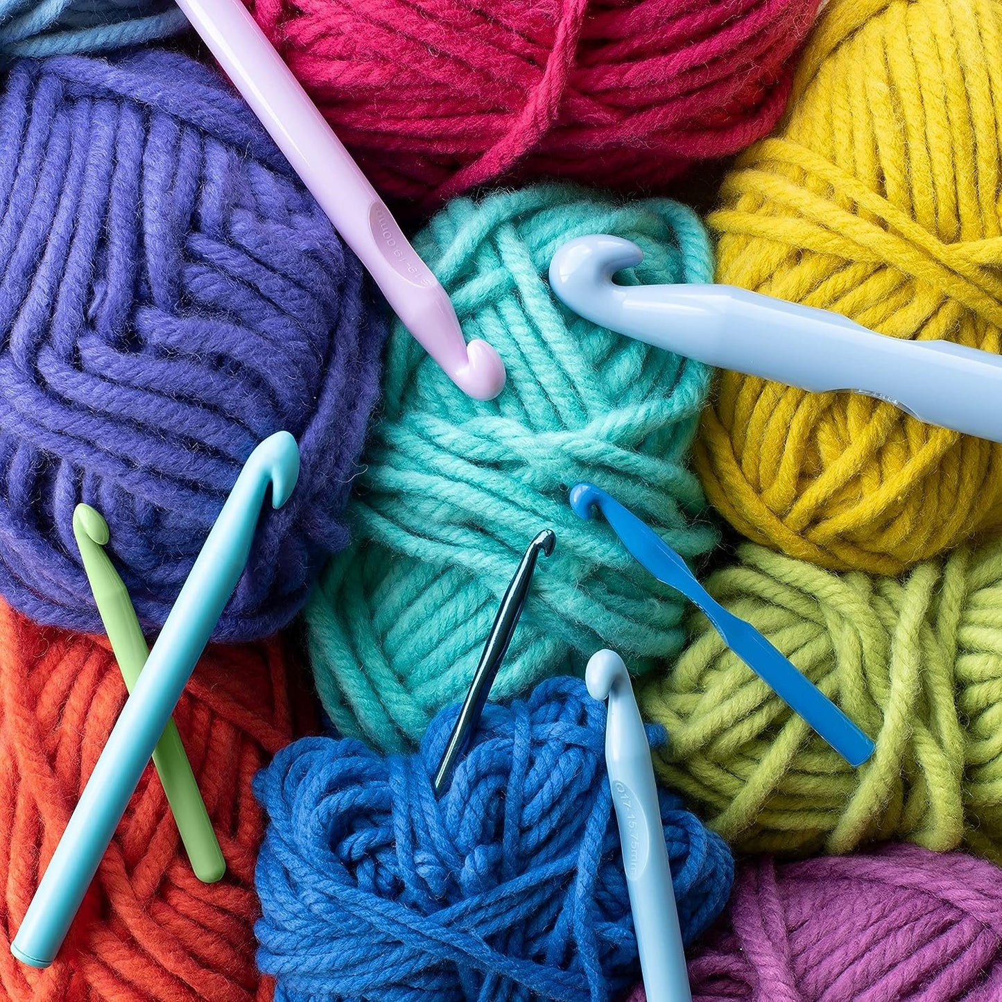 Wrights Boye Products Boye 74492 Jumbo Plastic Crochet Hook Set, Sizes P16 & Q