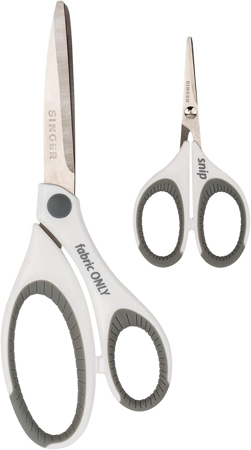 SINGER Sewing Scissors Set – 8.5-Inch Fabric Scissors & 4-Inch Mini Detail Scissors
