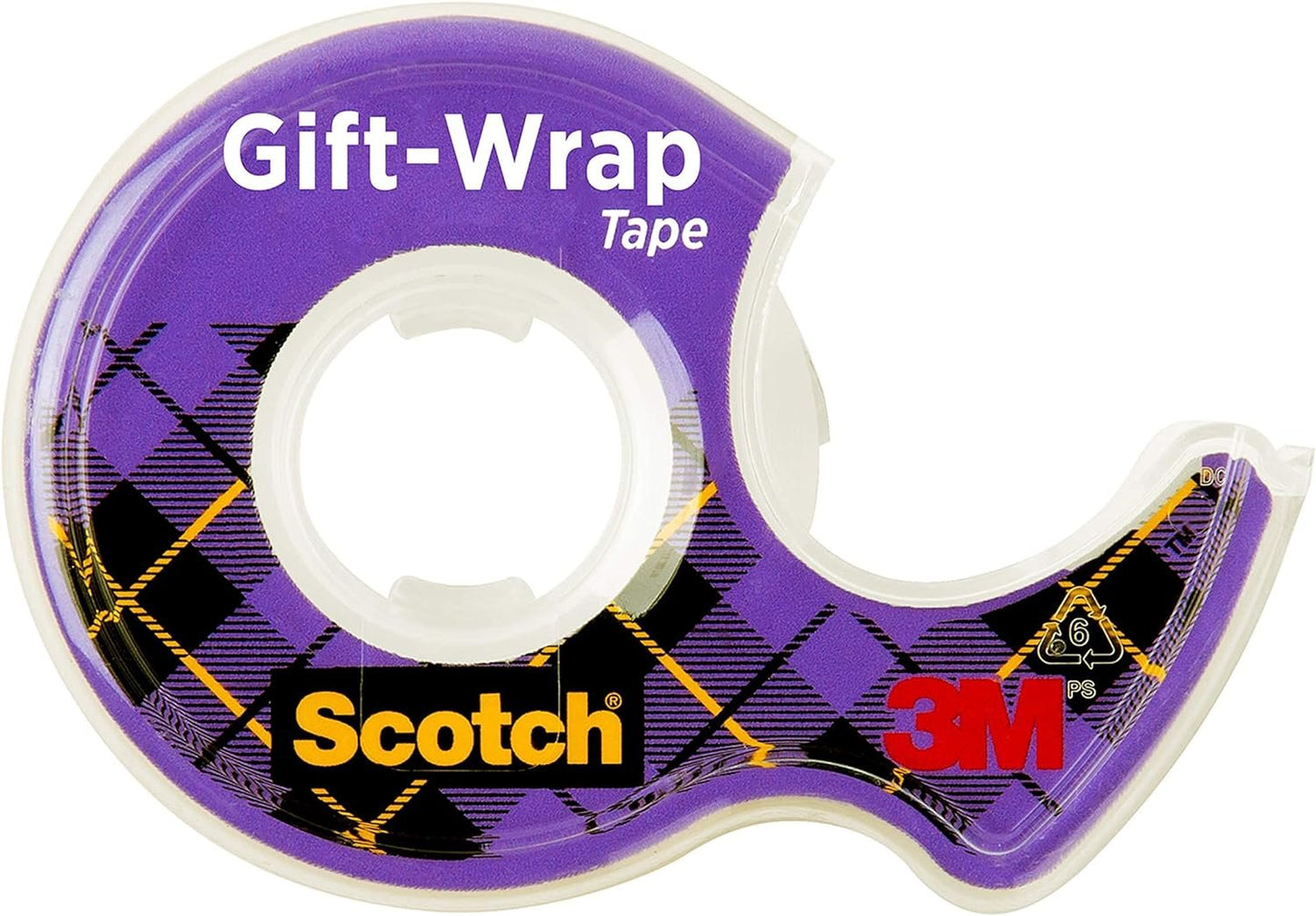 Scotch Gift Wrap Tape, 1 Roll, The Go-To Tape for the Holidays, The go-to tape for the holidays, Gives gifts a smooth, finished look, Gives gifts a smooth, finished look,3/4 x 650 Inches, Dispensered (15)