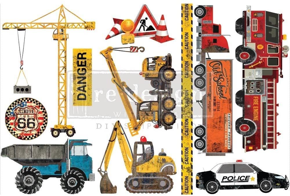 Re-Design Watercolor Lush Decor Transfers - 6x12 Inch Rub-On Transfers 3 Pack