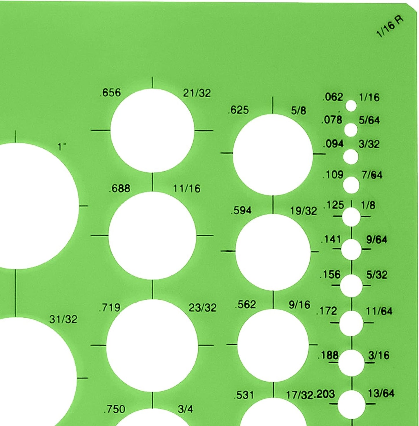 Westcott T-800 Small Circles Template, Plastic Geometric Shapes Template Tool for Drawing and Drafting