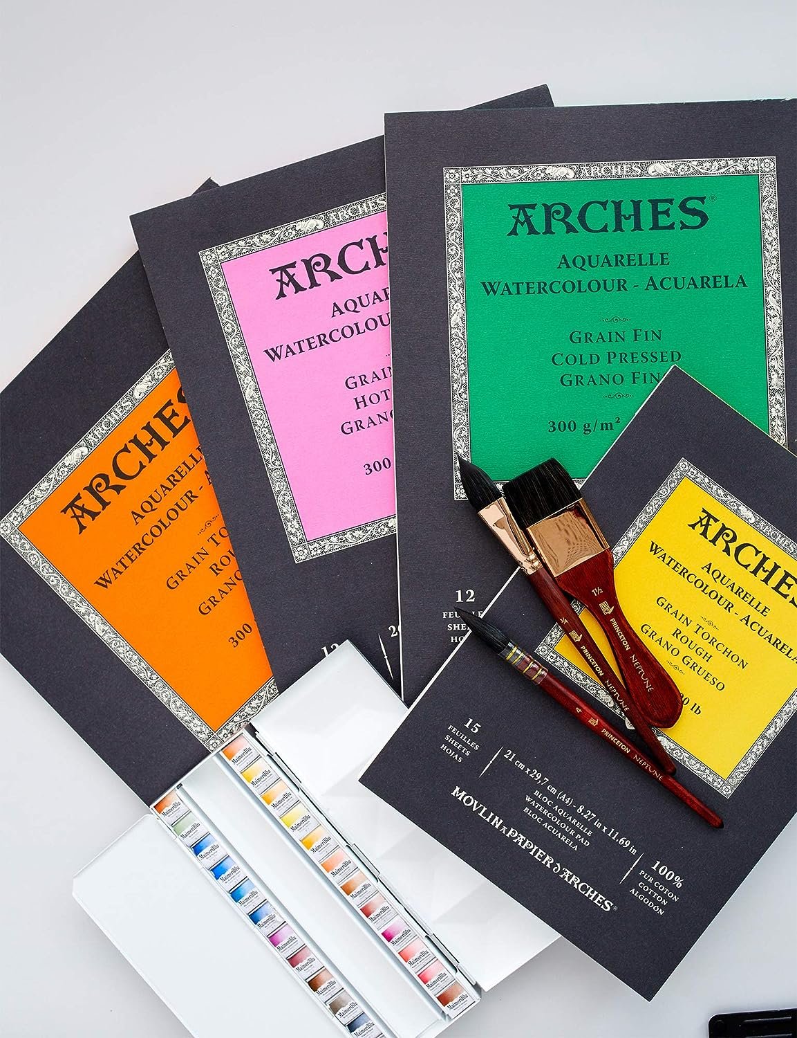 Arches Watercolor Paper 140 lb. Rough 12 Sheet Pad 9x12"