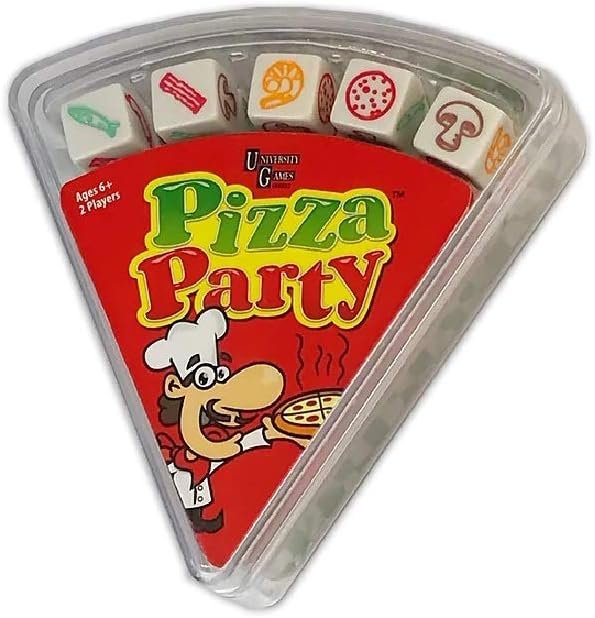 University Games, Pizza Party Dice Game, Dice Game for Kids and Families, Ages 6+