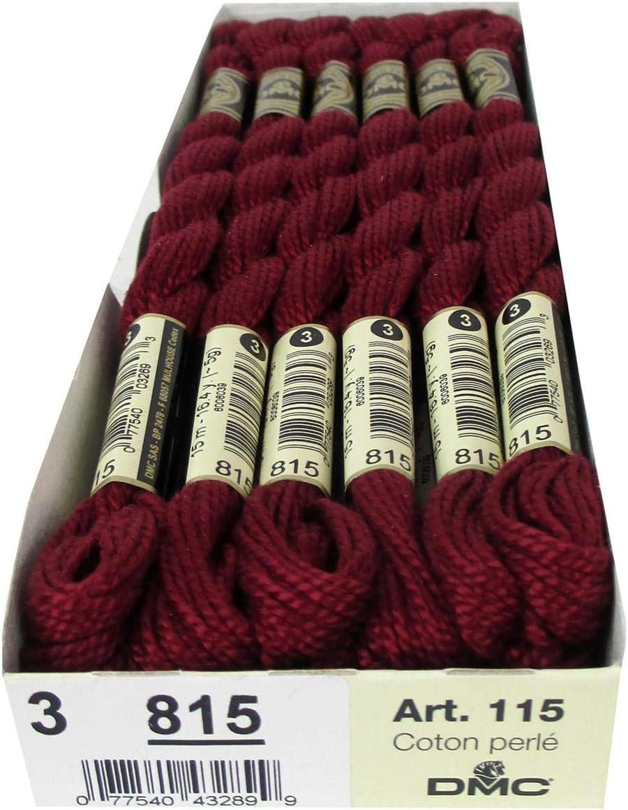 DMC 115 3-815 Pearl Cotton Thread, Medium Garnet