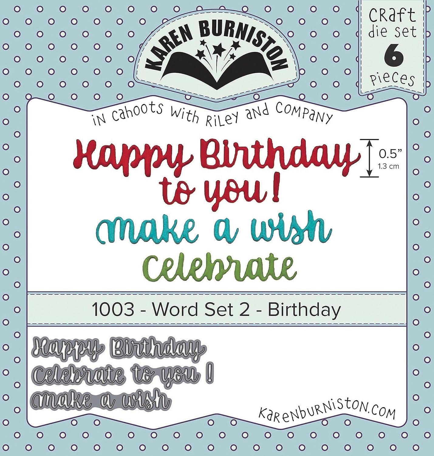 KB Riley 1003 Karen Burniston Dies-Word Set 2-Birthday