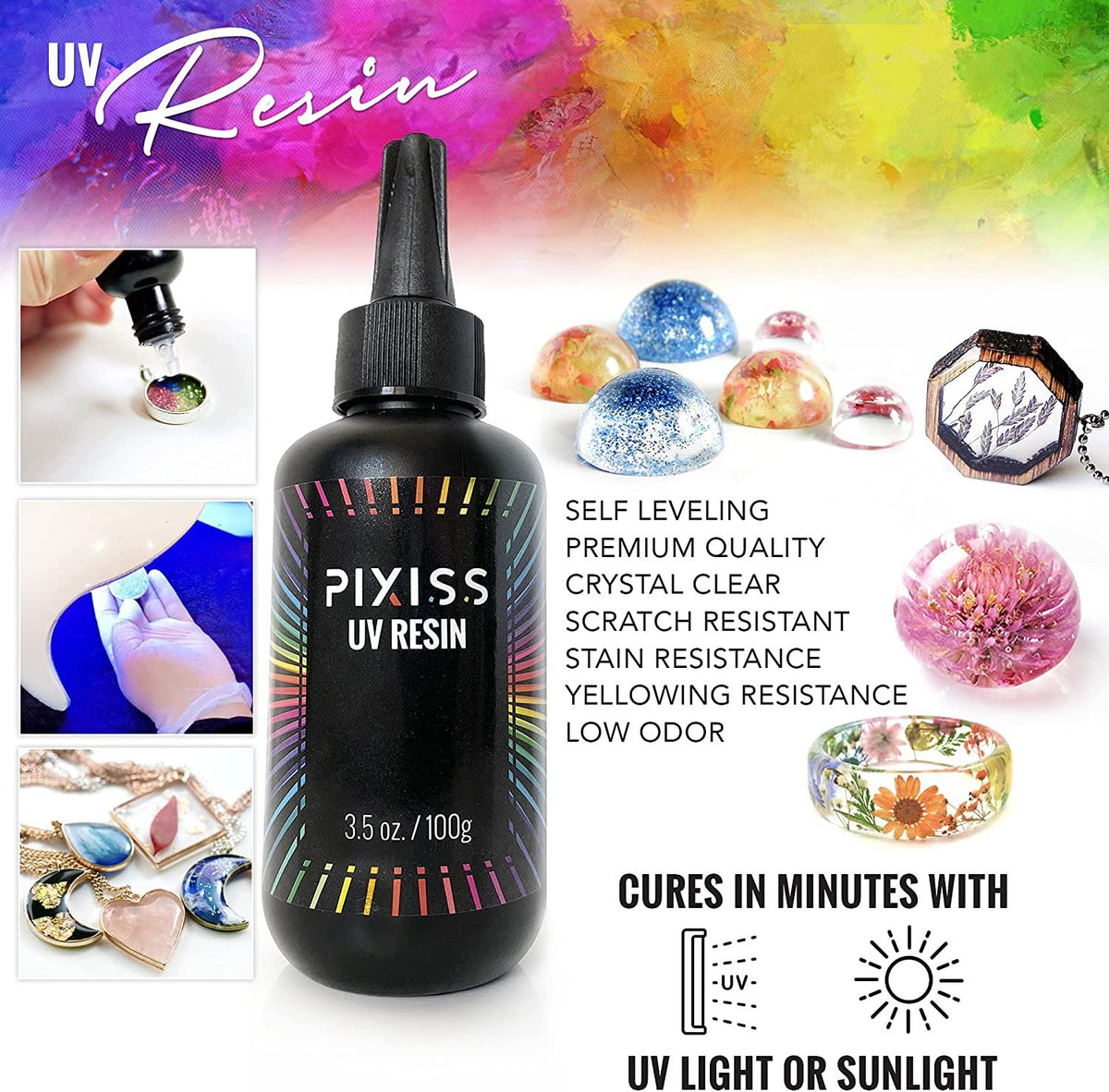 PIXISS UV Resin & UV Mini Light with FREE Accessories Kit – Pixiss