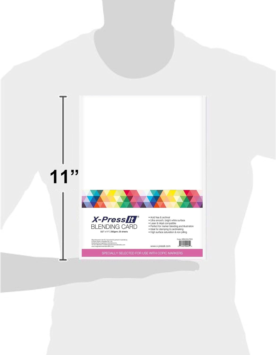 Blending Card Paper Bright White 8.5” x 11” 25 Sheets