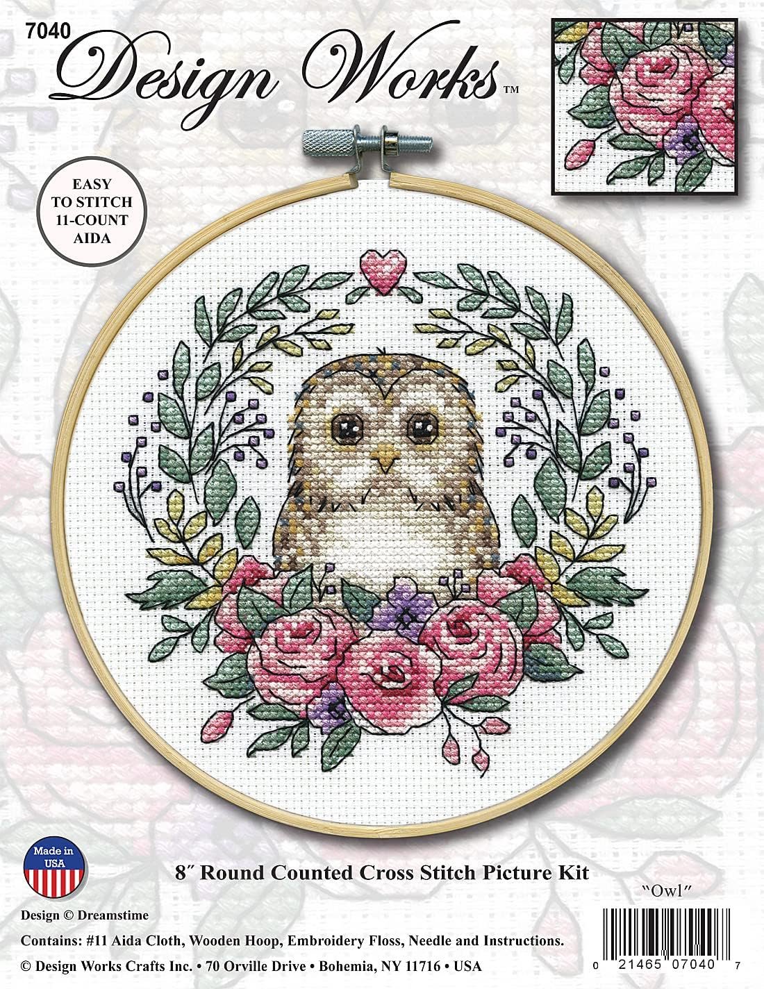 Design Works Crafts Janlynn Counted Cross Stitch Kit, Owl