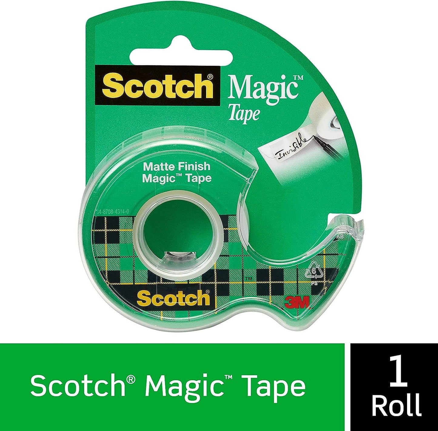 Scotch 3M Magic Tape with Dispenser, 3/4" x 300"