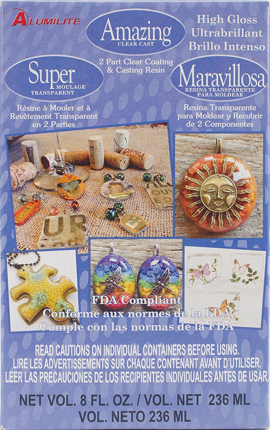 Amazing Casting Products Amazing Clear Cast Resin 2 x 4 oz, 8 Fl Oz total