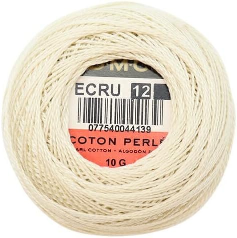 DMC 116 12-Ecru Pearl Cotton Thread Balls, Ecru, Size 12