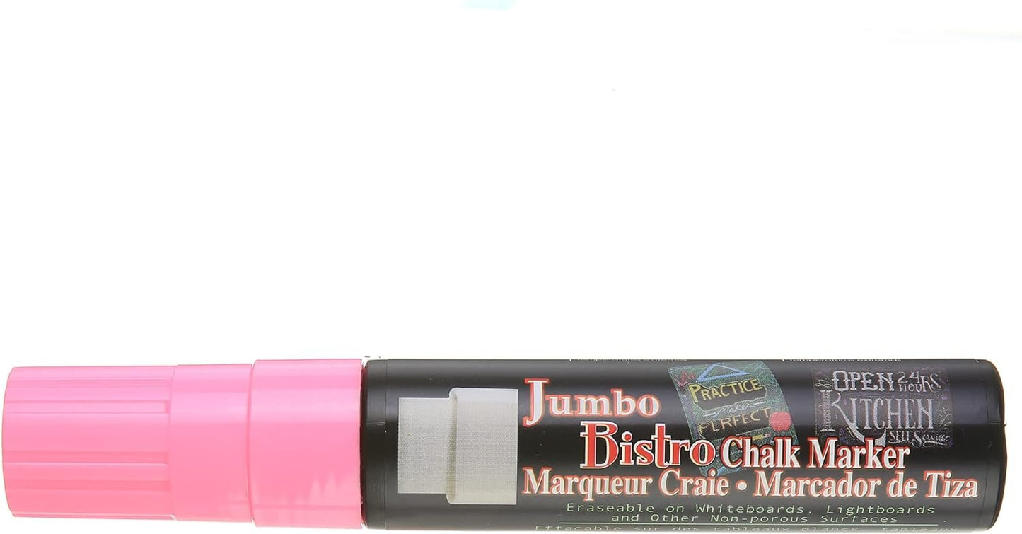 Uchida 481-C-F9 Marvy Jumbo Broad Point Tip Bistro Chalk Marker, Fluorescent Pink