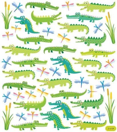 Tattoo King (6-Pack) Multicolored Stickers Alligator Fun SK129MC-4252