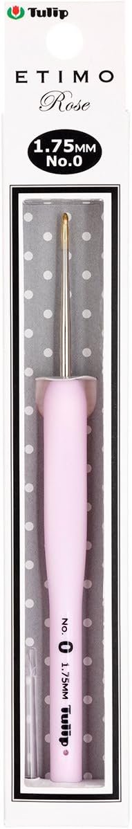 Tulip Needle Company TEL-00E Etimo Rose Steel Crochet Hook-Size 0/1.75mm