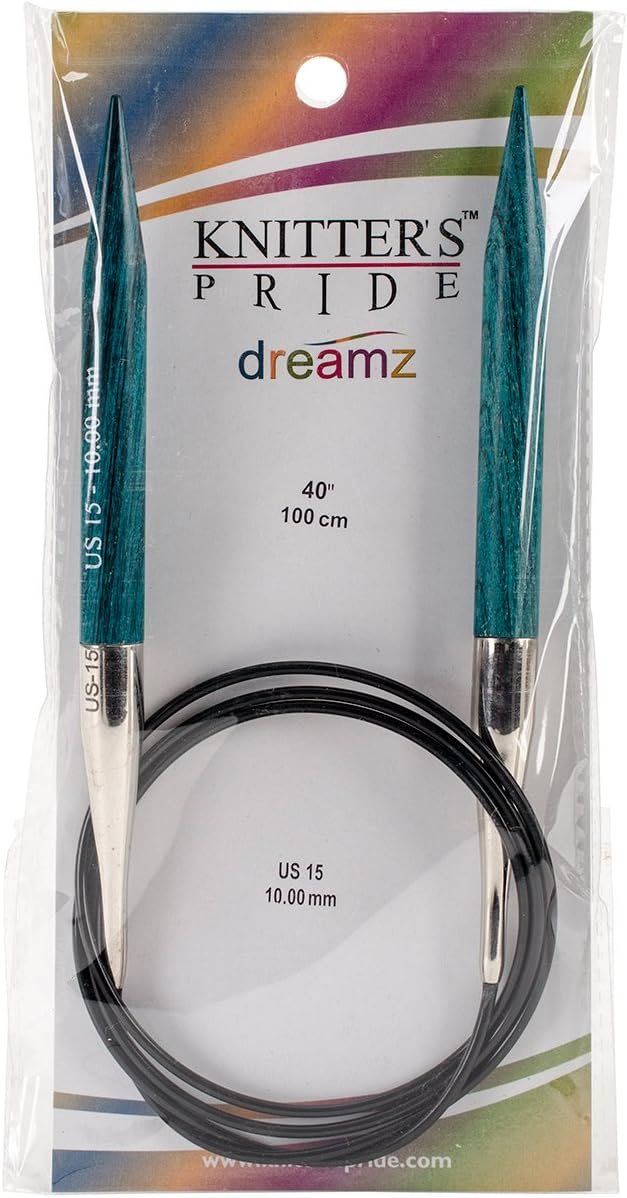 Knitter's Pride-Dreamz Fixed Circular Needles 40", Size 15/10mm