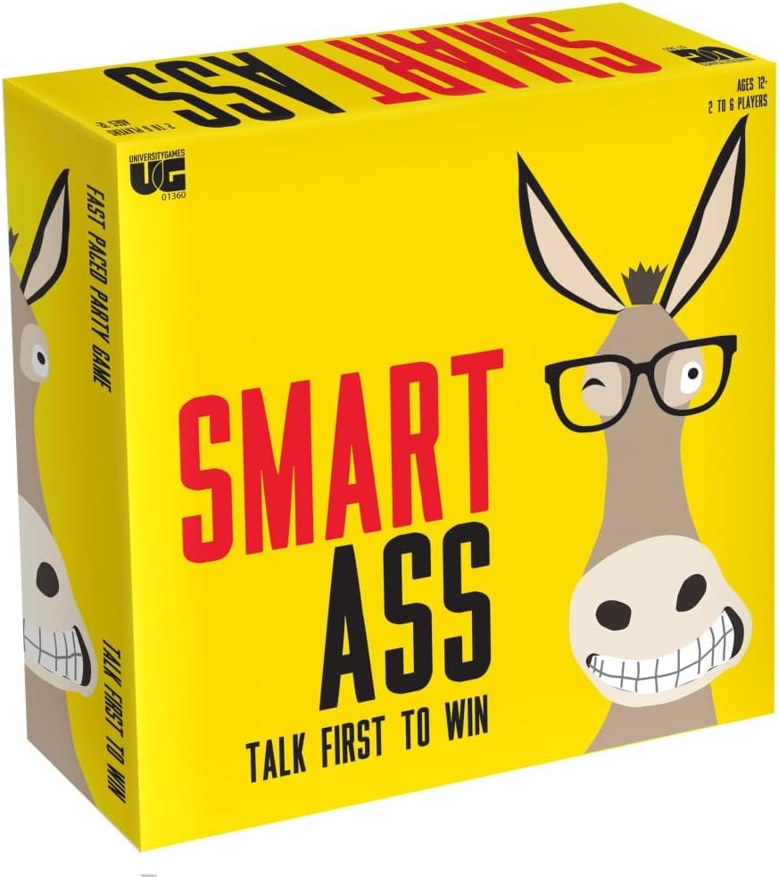 University Games, Smart Ass, The Ultimate Party Game, for Families and Adults Ages 12+, 2 to 6 Players