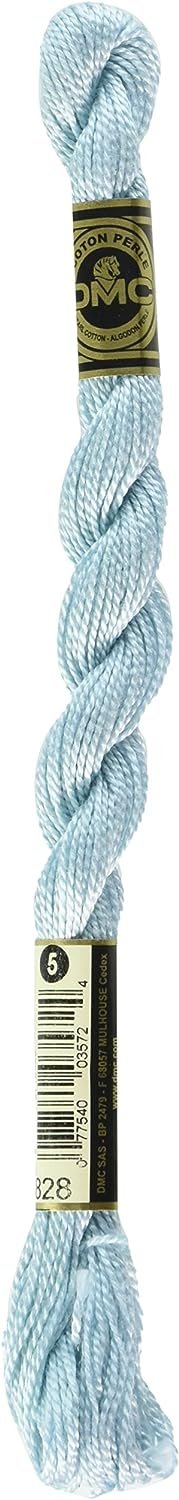 DMC 115 5-828 Pearl Cotton Thread, Ultra Very Light Blue, Size 5