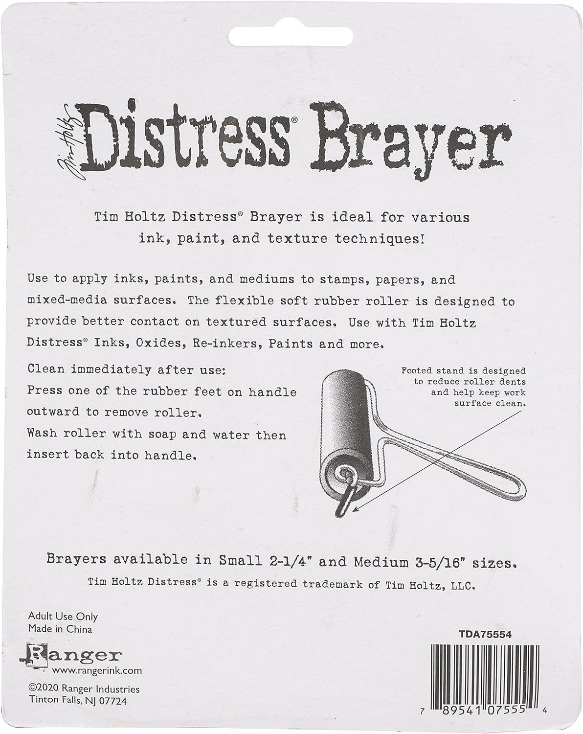 Ranger Tim Holtz - Distress Brayer Medium, Grey